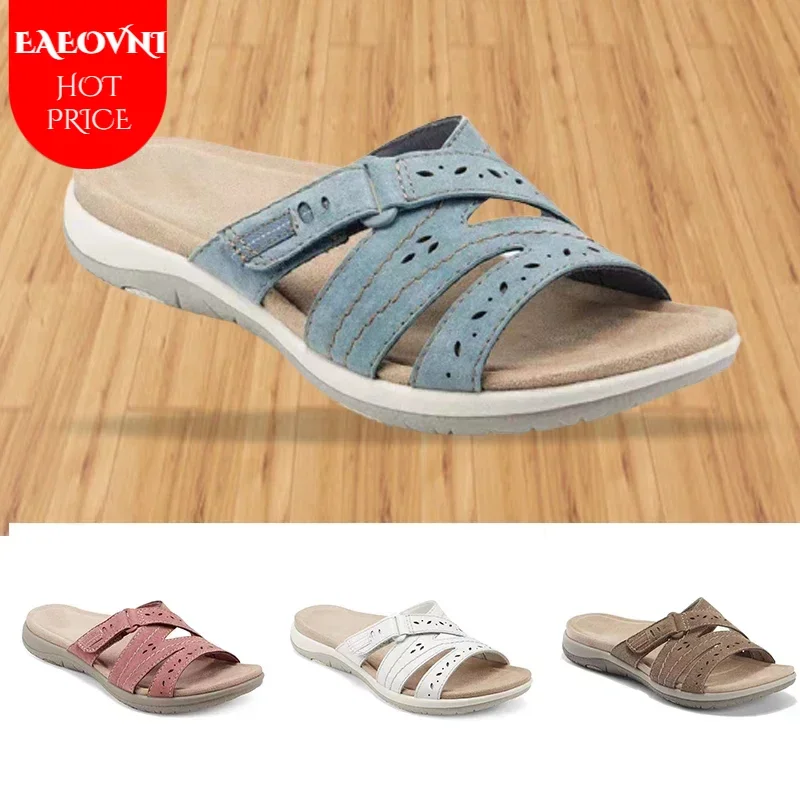 Woman Orthopedic Comfy Premium Round Toe Sandals Hollow Out Hook-and-loop Design сандали ортопедические Shoes  Sandalias