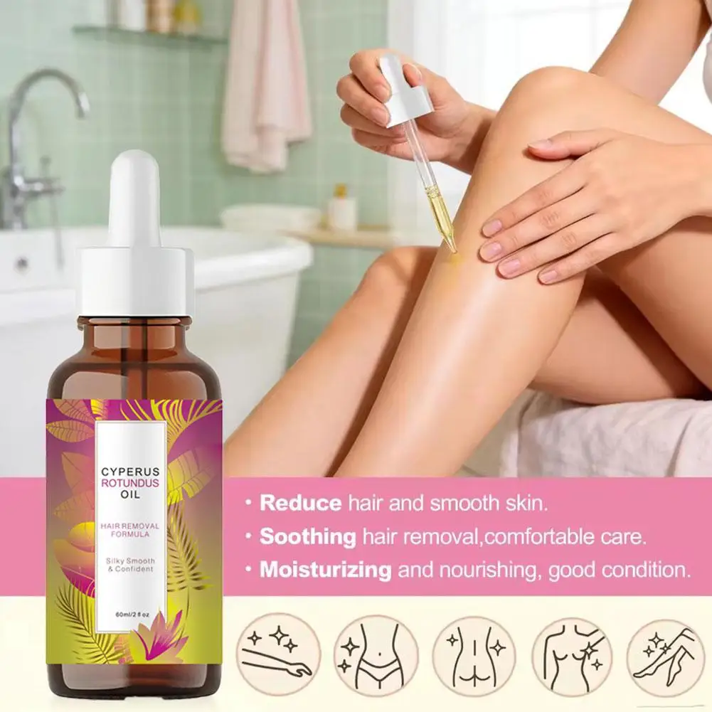 3/2/1pcs Cyperus Rotundus Oil for Hair Removal Soft Smooth Deep Hydration Anti Hair Growth Inhibition After Shave Oil Skin Care view 5