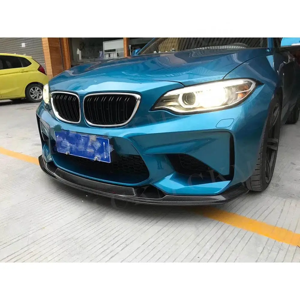 

Передний бампер из углеродного волокна, спойлер для BMW 2 серии F87 M2 2015-2018, лопата для подбородка, автомобильный Стайлинг, комплекты кузова, аксессуары