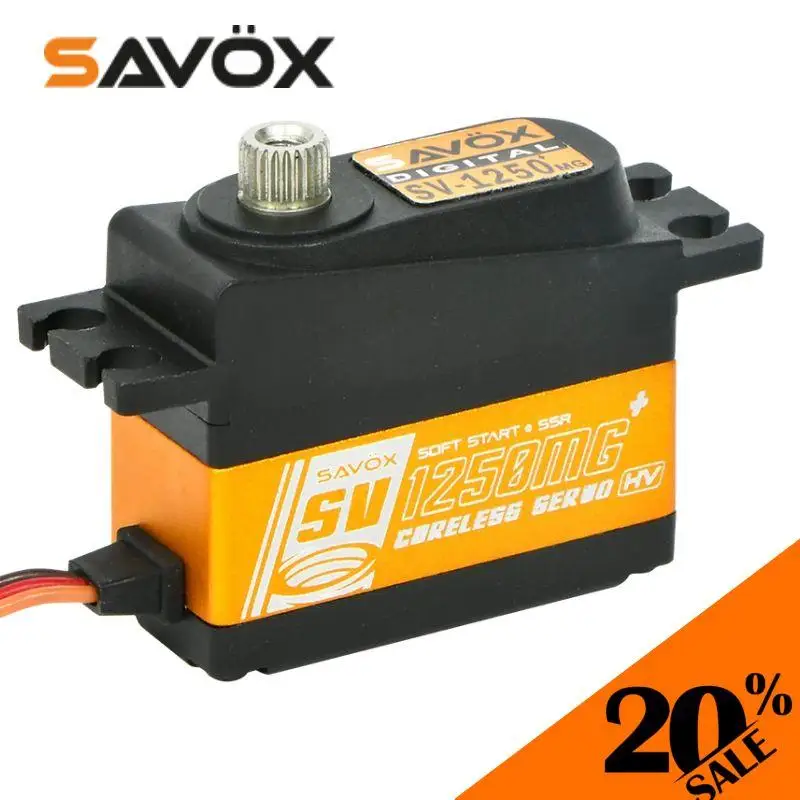 

Original SAVOX SV 1250MG+ High Voltage Micro Tail Servo w/Soft Start 0.095sec / 111.1oz @ 7.4v For Car / Heil;Airplane