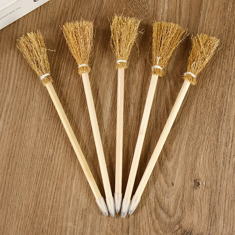 

10Pcs Wood Witch Broom Pencils Witch Prop Pencils For Preschool Beginners Students Writing Painting Pens School Prize Gift