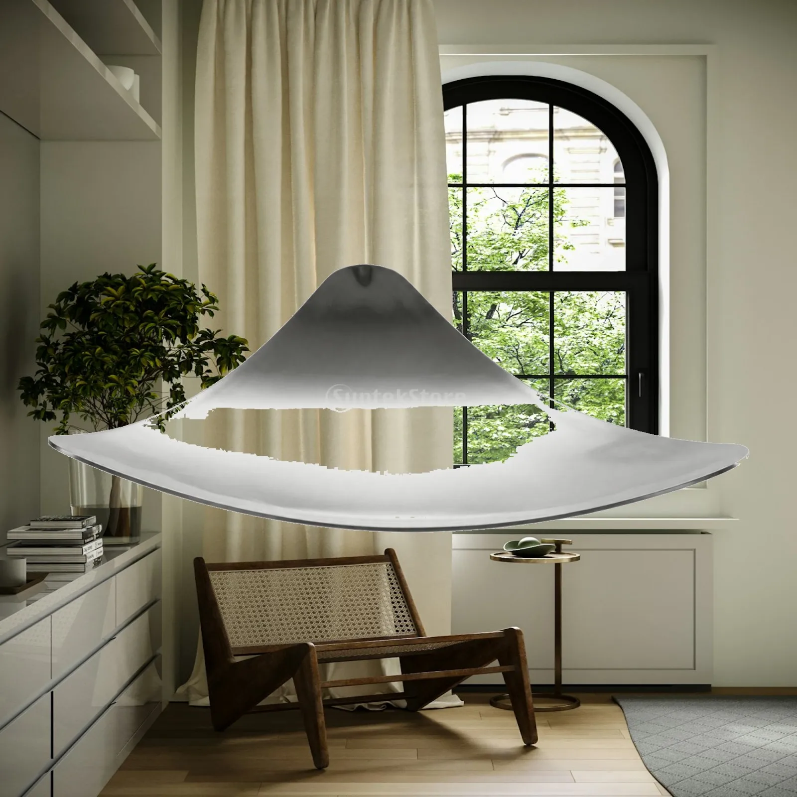 Food Grade Stainless Steel Industrial Tray Round Serving Platter for Snacks Fruit Display Home Kitchen Table Decor