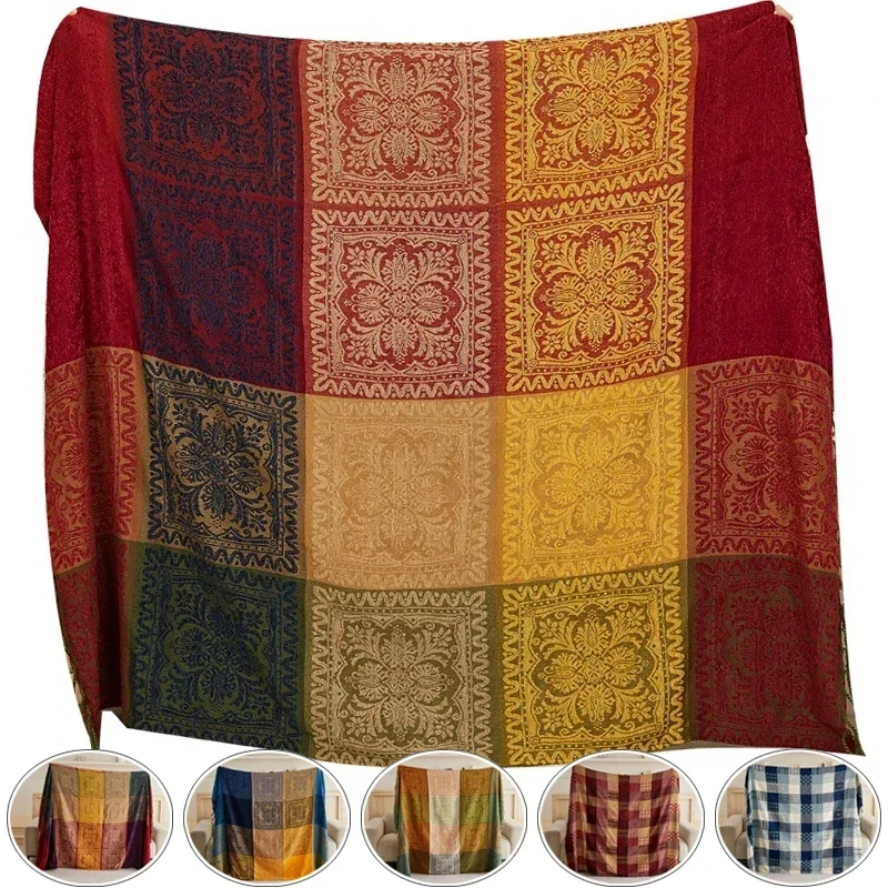 Funda de sofá bohemia, camas de doble uso, manta, estera de Picnic con borla, fundas decorativas universales de sofá