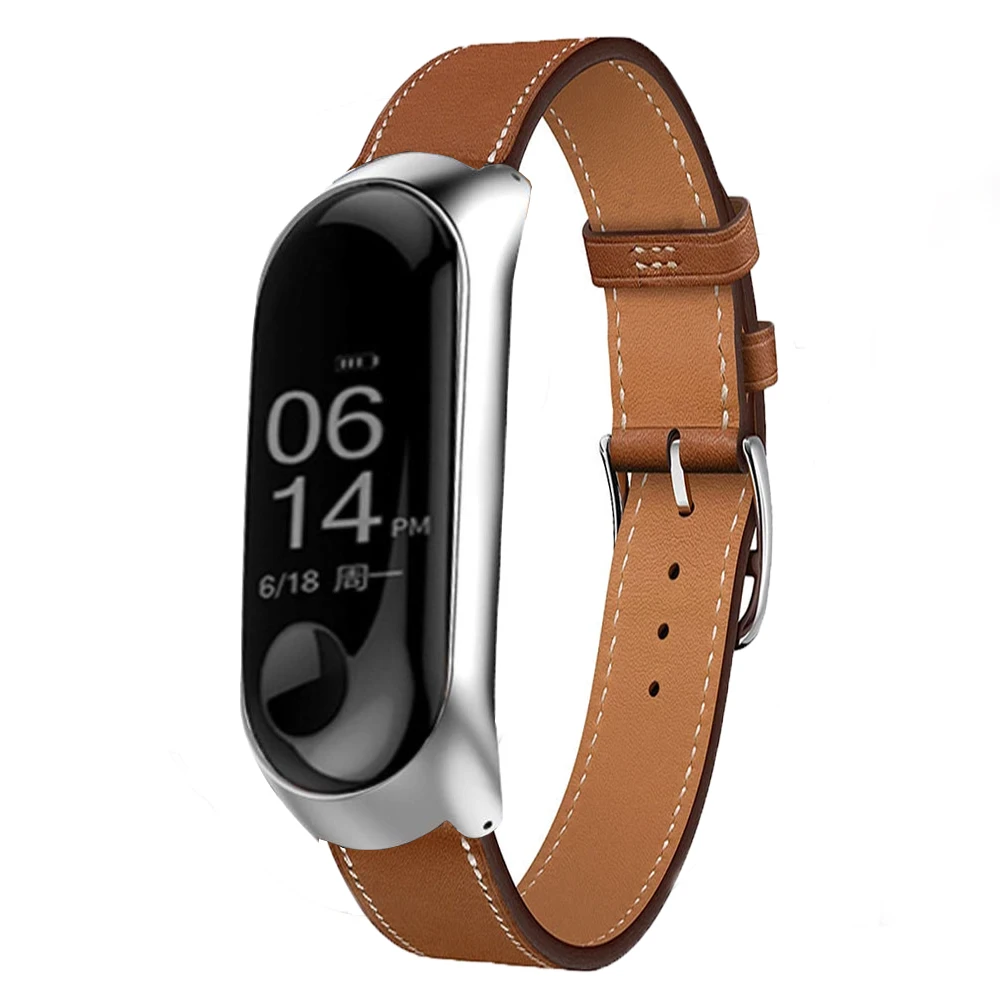 Leather Wrist Bracelet for Xiaomi Mi Band 4 5 6 Sport Strap watch wrist strap For xiaomi mi band 5 bracelet Miband 6 Strap