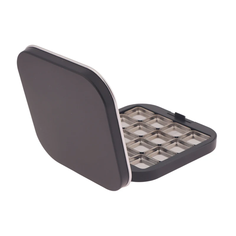 1Pcs 7,5 CM Magnetische Lidschatten-palette Mit Spiegel Matte Schwarz Lidschatten Lagerung Box Make-Up Lagerung Gericht Make-Up Anfänger werkzeug