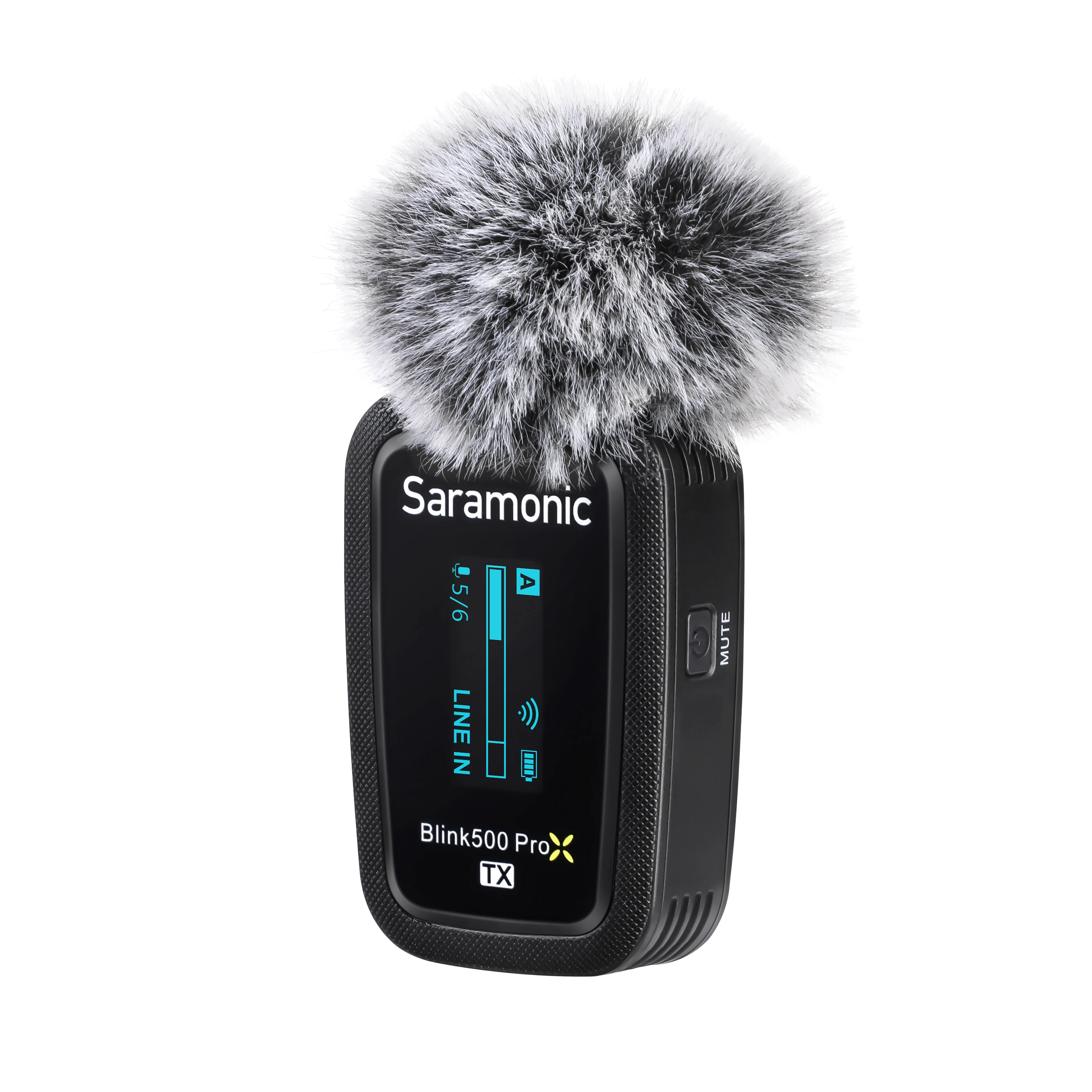 Saramonic Blink500 ProX B1 Wireless Microphone with Charging Case, OLED Display For s, Smartphone