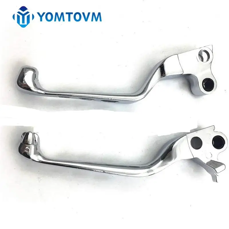 Pair Chrome/Black Slot Skull Levers Motorcycle Clutch Hand Lever Part For Harley Davidson Sportster Softail Dyna Glide Road King