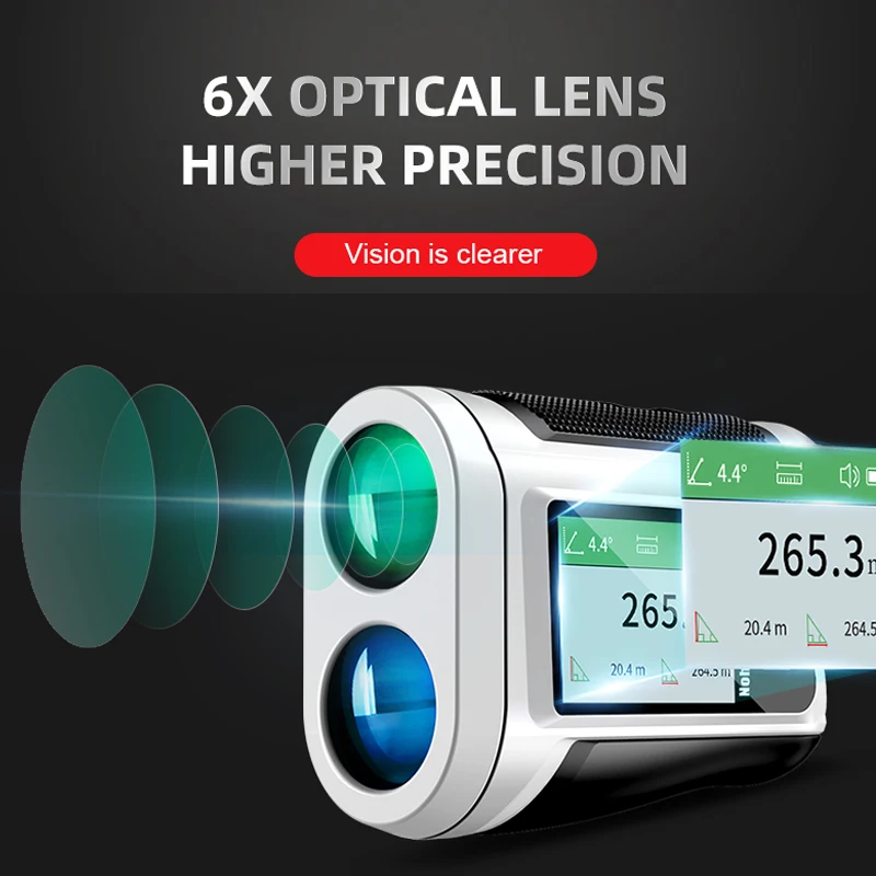 Imagem -05 - Nohawk Side Screen Display Laser Rangefinder Compensação Balística de Golfe Flagstick Lock Função Modo Memória Vibração