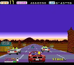 16 بت محرك الكمبيوتر HU-CARD: OUT RUN (الإصدار الياباني!!)