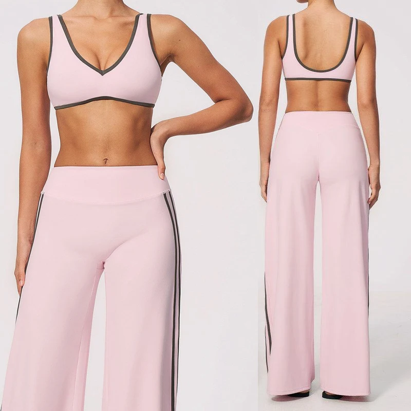 naked-sensation-set-due-pezzi-da-donna-per-yoga-e-fitness-asciugatura-rapida-abbigliamento-sportivo-per-corsa-all'aperto-pantaloni-lunghi-con-imbottitura-per-il-seno