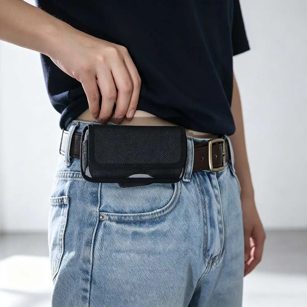 Phone Accessories For Phone Flip Cover Oxford Cloth Belt Clip Phone Bag Phone Pouch Phone Waist Bag Mobile Phone Case view 4