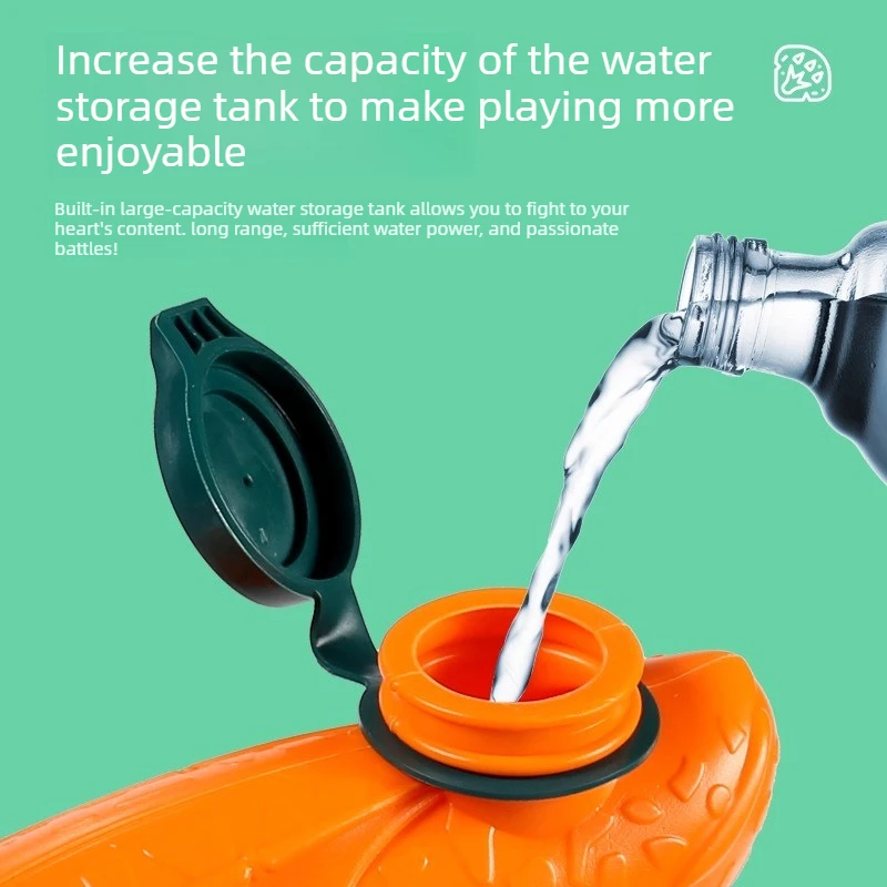 Dinosaurier-Wasserpistolen-Spielzeug, Pull-Typ, Hochdruck-Blaster mit großer Reichweite, Sommer-Party im Freien und Songkran-Wasserspielzeug für Jungen