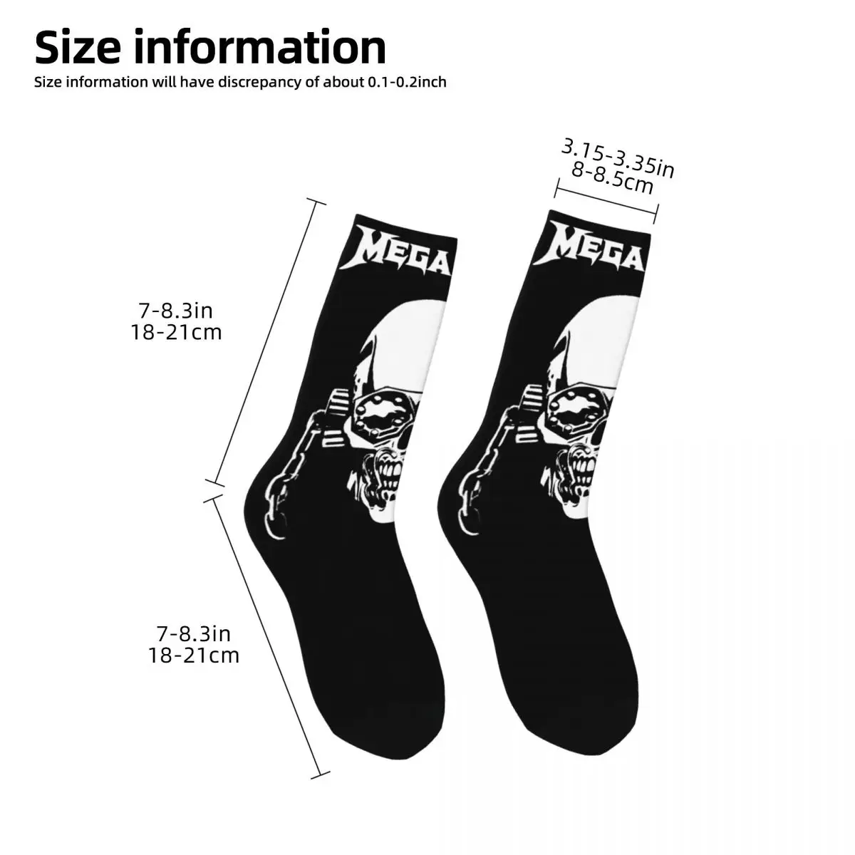 Men Women Megadeths Metal Rock Band Kuping Mega Socks Super Soft Fashion Socks Harajuku Merch Middle Tube Socks Best Gift