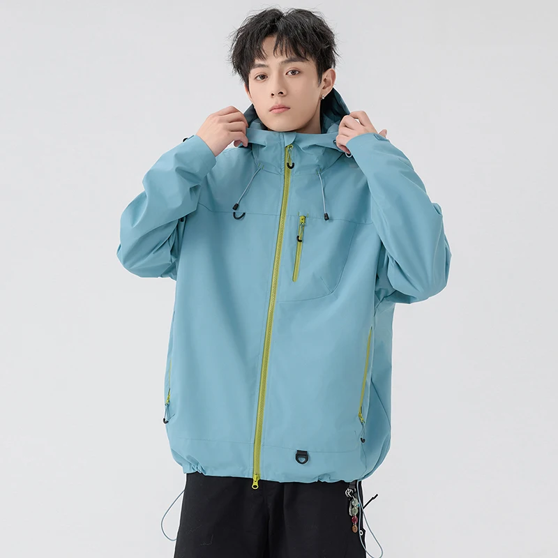 

Уличная ветрозащитная водонепроницаемая футболка с капюшоном Fce Jaet Tee-in-One irt для мальчиков-подростков, крутая повседневная свободная посадка из полиэфирного волокна