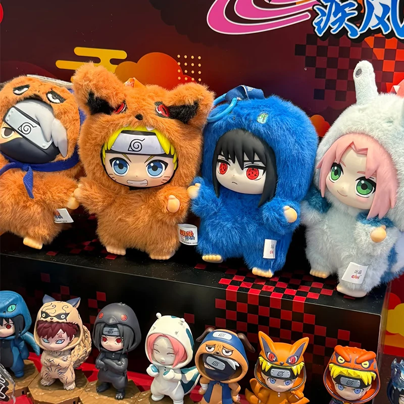 

Toptoy Naruto Shippuden Beast Party Series Vinyl Figure Plush-Like Texture Blind Box Chibi Kakashi Sasuke Collectible