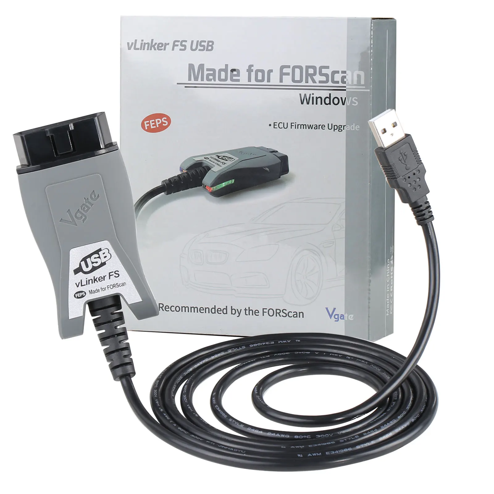 Vgate vLinker FS ELM327 für Ford FORScan HS/MS-CAN ELM 327 OBD 2 OBD2 Auto-Diagnose-Scanner-Schnittstellenwerkzeug OBDII für Mazda