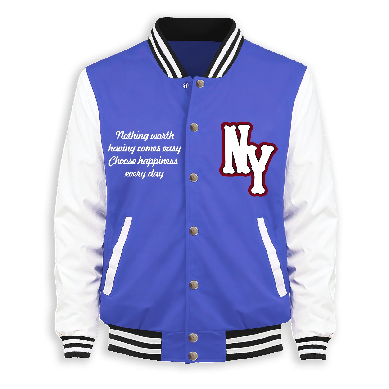 مدينة نيويورك الفن خطابات طباعة الذكور البيسبول سترة خمر الصوف معطف الرياضة ملابس كاجوال للجنسين زر فضفاض بلوزات على الموضة #1