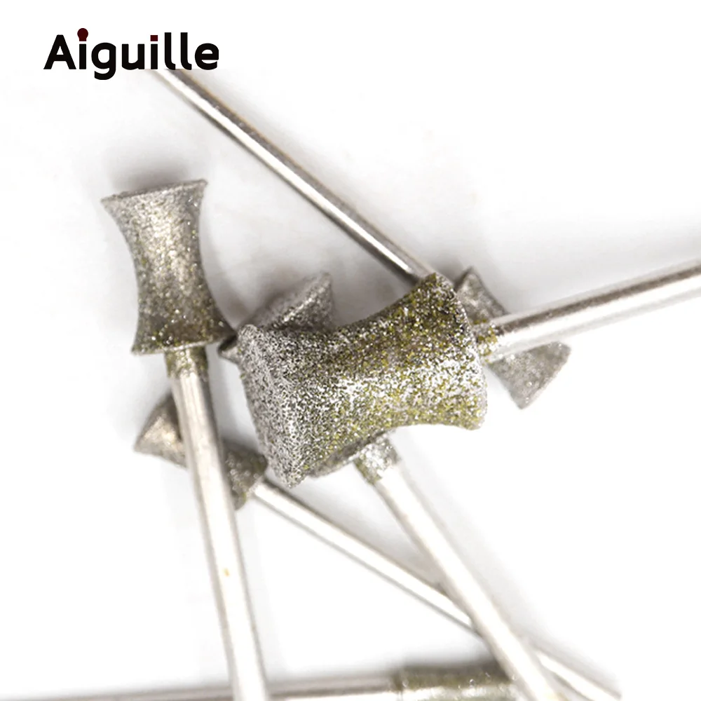 Diamond Grinding Burr 3mm Shank 80# Grit for Carbide Hardened Steel Tungsten Rotary Tool Bits