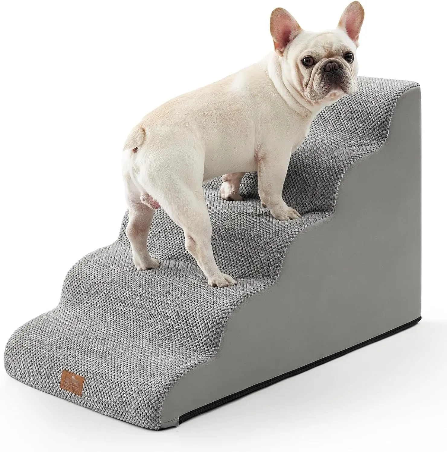 

Wide Dog Stairs for Large Dogs 19.7" Width, Dog Step for Small Dog, Puppy or Cat, Medium Pet Ramp for High Bed or Car, High