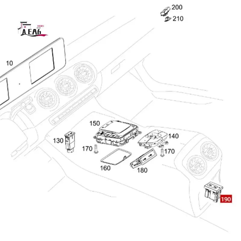 

AEA6-2478200401 Type-C Charger Connection Plug Port USB Additional Music Connector For MERCEDES-BENZ A B E GLB GLC CLA Class