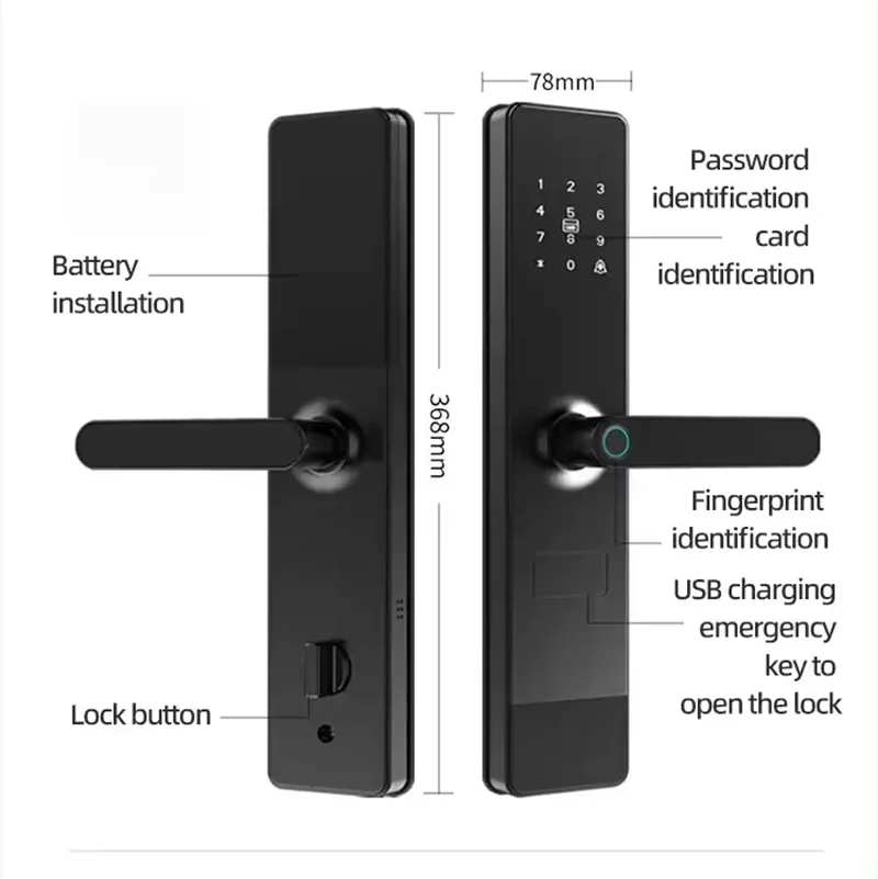 Wholesale Smart Apartment Room Lock Fingerprint  Password Keyless App Control Biometric Smart Keyless Entry Digital Door Lock