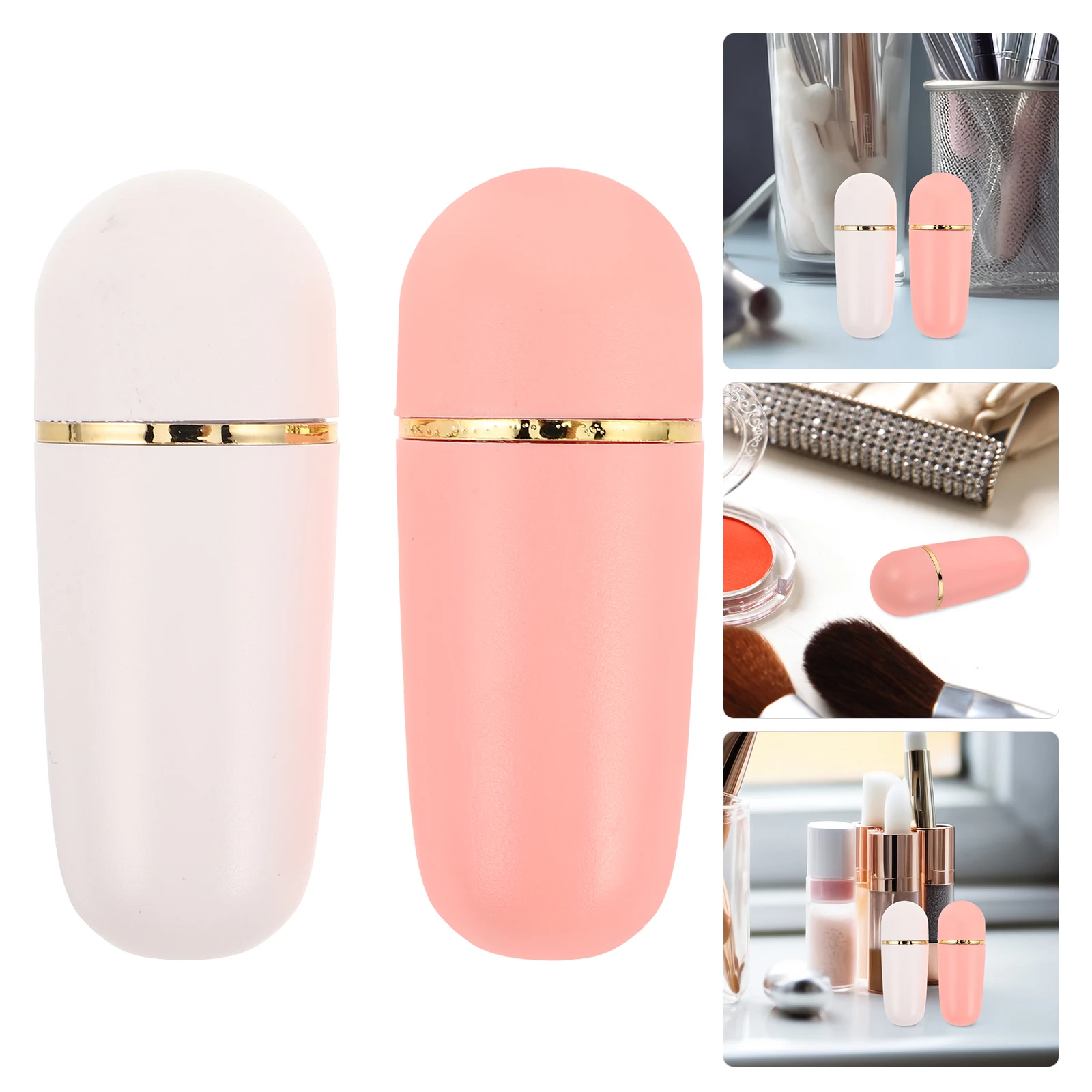 

2 Pcs Oil Absorbing Roller Volcano Stone Deep Cleansing Face Control Pores Wipes Skin Care Oily Reduction Portable