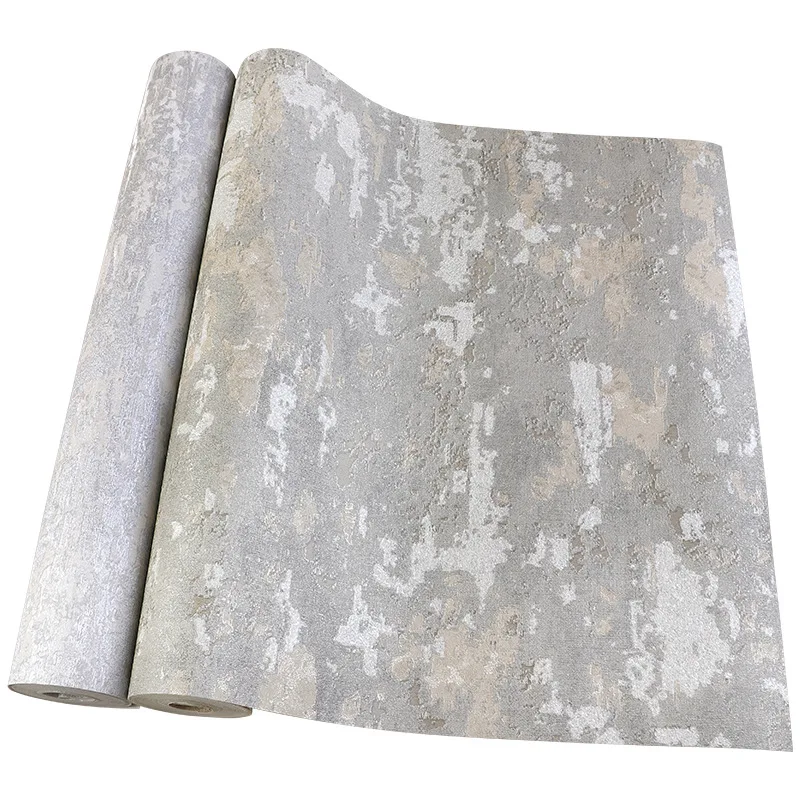 Nordic Cement Gray Silver Deep Embossed Wallpaper Retro TV Background Bedroom Living Room Non Woven Peel and Stick Free