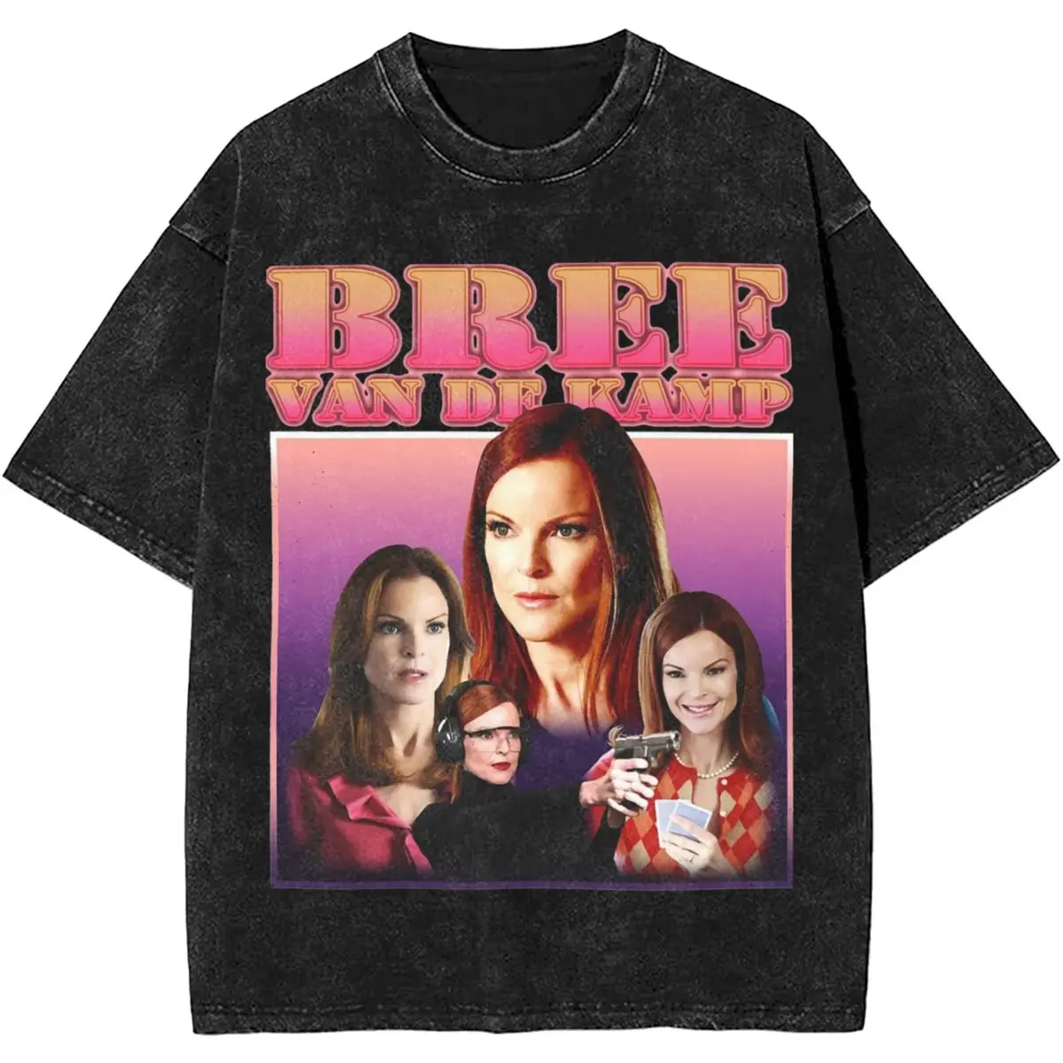 New Arrival Vintage Bree Van De Kamp Bootleg T Shirt Merch Men Women Desperate Housewives TV Washed Tee Shirt Harajuku T-shirts