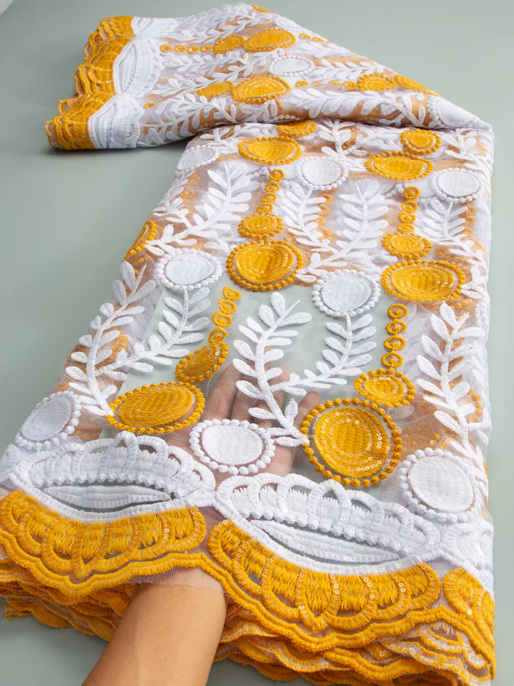 Rede De Tule Francês Africano Laço Com Lantejoulas, Tecido De Seda De Leite, Vestido De Mulheres, Alta Qualidade, 2.5 Jardas, TY3565, 2023