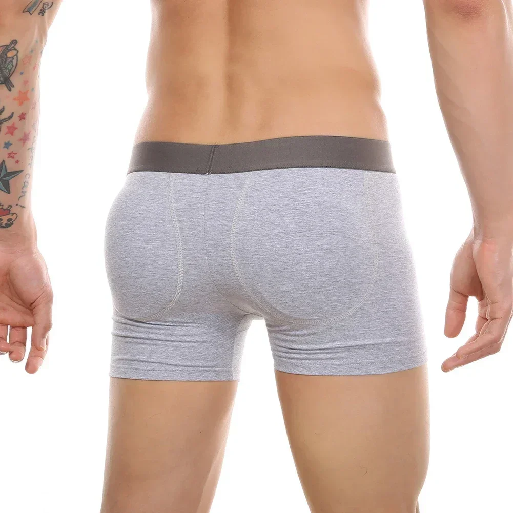 New Men\'s Shorts Butt Padded Hip Up Shaper Detachable Sponge Cup Men Panties Butt Lifter Underwear Shorts