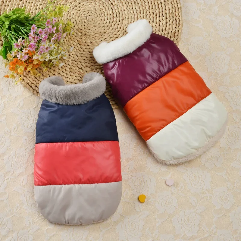 Thicken Warm Puppy Pet Dog Coat Winter Dog Clothes For Small Medium Dogs Plush Jacket Chihuahua Yorkies Multicolor Pets Clothing