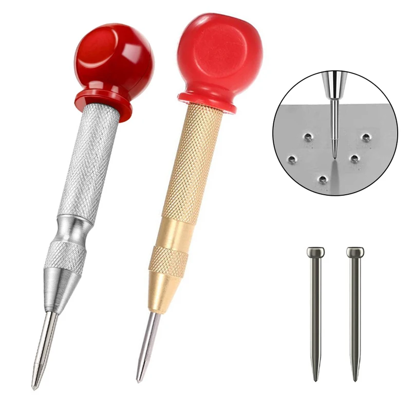 Polegada Centro Automático Soco Geral Carpintaria Broca de Metal Primavera Carregado Mark Centro Ferramenta de Perfuração para Metal Madeira Vidro 5