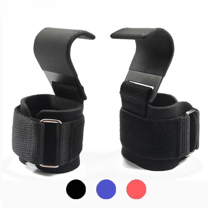 

Weight Lifting Hook Grips With Wrist Wraps Hand-Bar Wrist Strap Gym Fitness Hook Weight Strap Pull-Ups Power Lifting Gloves