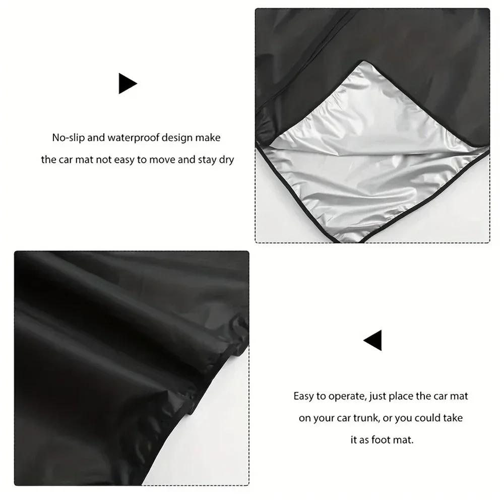Universal Waterproof Polyester Fiber Cargo Mat Portable Dustproof Luggage Liner Pet Mat for Car SUV Trunk Protection image 3