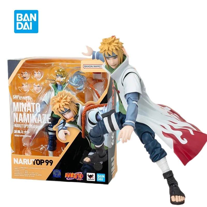 In Stock Bandai Original S.H.Figuarts SHF Minato Namikaze -NARUTOP99 Edition  Anime Action Figure Finished Model Kit Toys Gifts