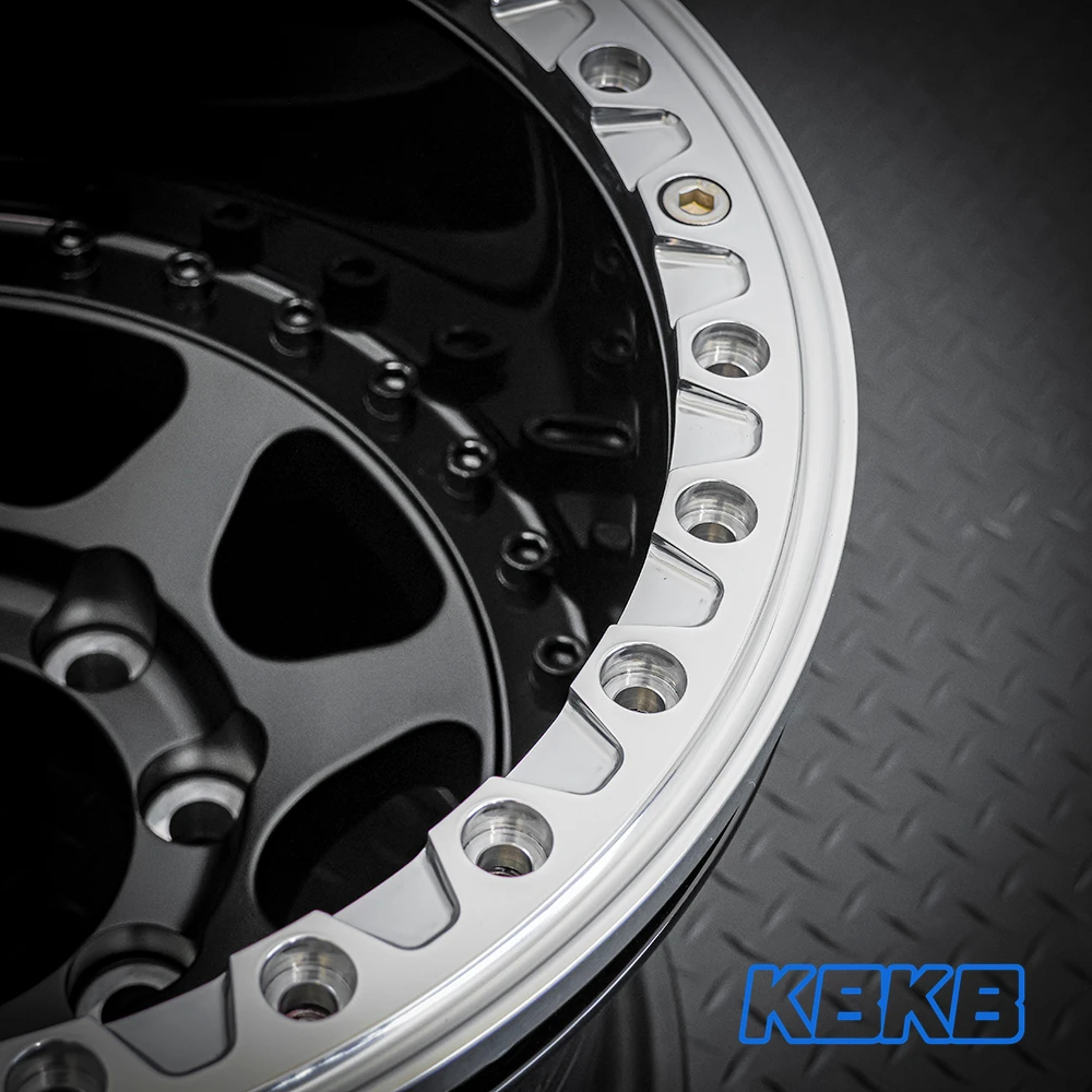 Double Anti-Drop Beadlock Wheel 6x135 6x139.7 Heavy Duty Cast Alloy Rim For Jeep Wrangler 4x4