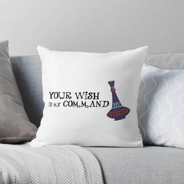 Your Wish Is My Command  Printing Throw Pillow Cover Case Fashion Anime Sofa Decor Waist Bed Office Pillows not include One Side