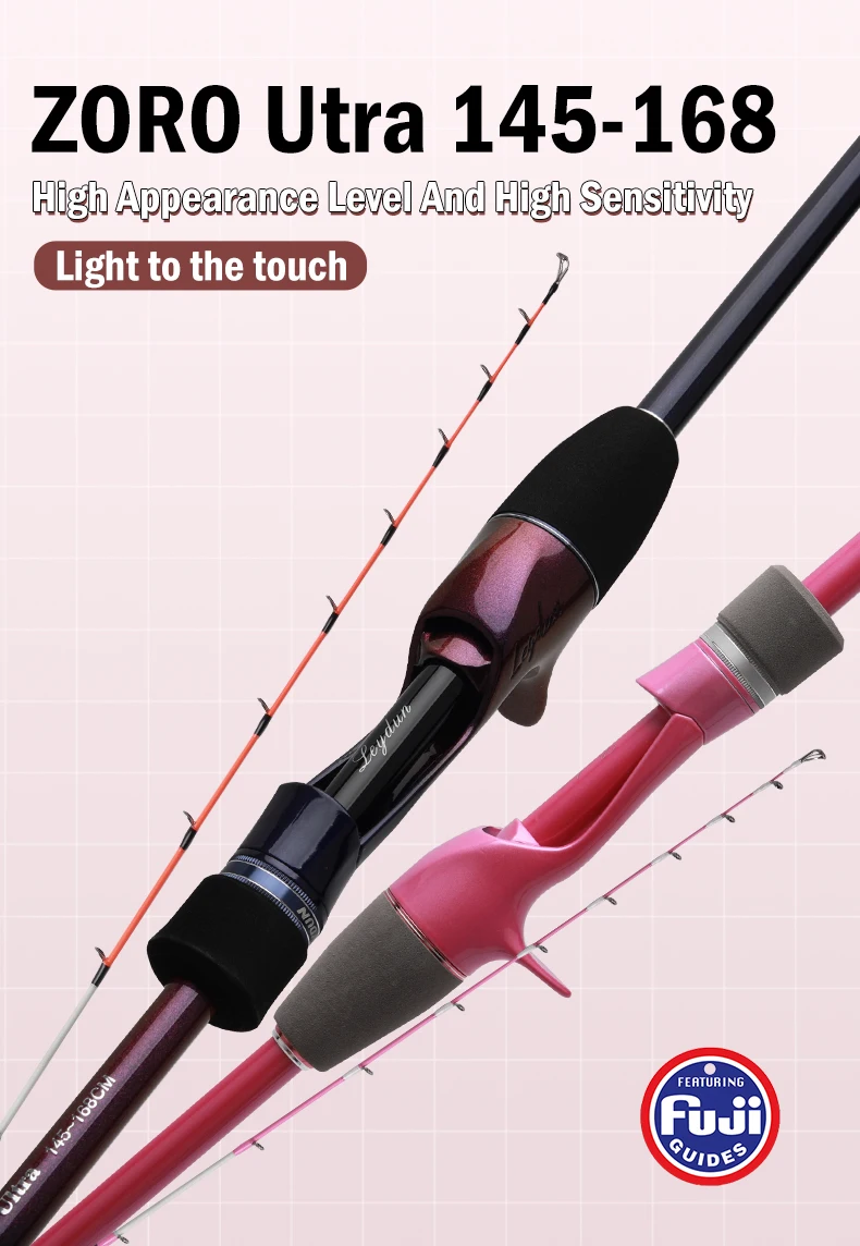 LEYDUN ZORO Ultraleichte 3+1 Angelrute 145/168 mit Titan-Spitze und Fuji-Ringen, tragbare Casting-Rute für Tintenfisch und Bootsfischerei – Detail 1