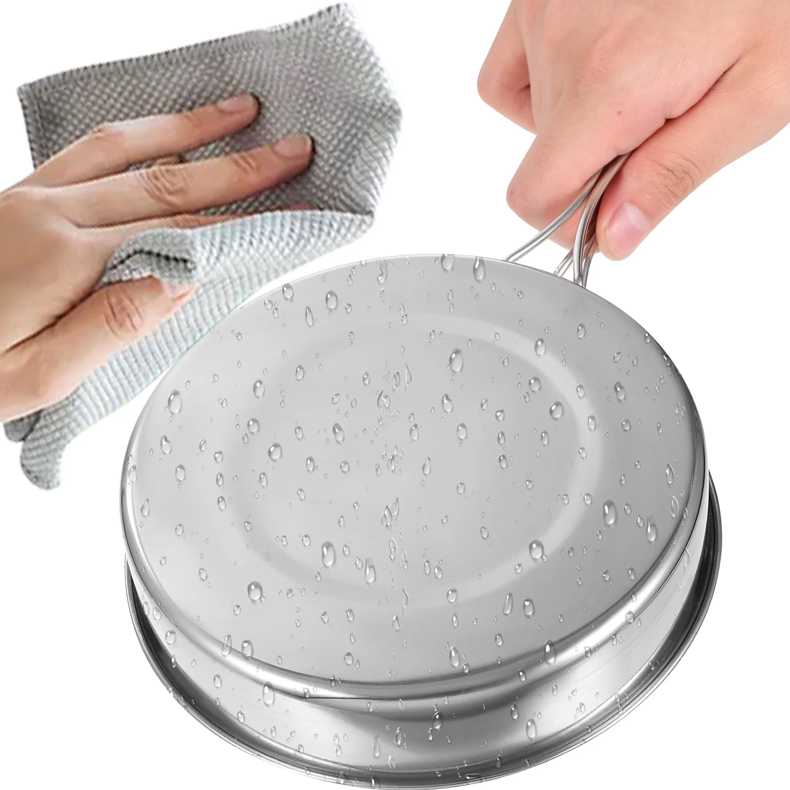 

4 Pcs/Set Stainless Steel Cooking Utensils Non-stick Camping Cookware Equipment Kitchen Outdoor Tableware Pot Picnic