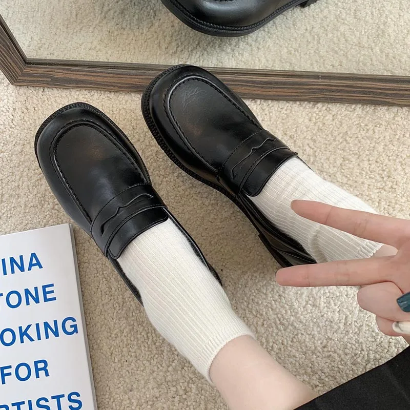 Mocassins ronds pour femmes, chaussures uniformes Uwabaki Japanese JK, Parker, Mary Janes, Lolita, marron, cosplay, écolières, sb