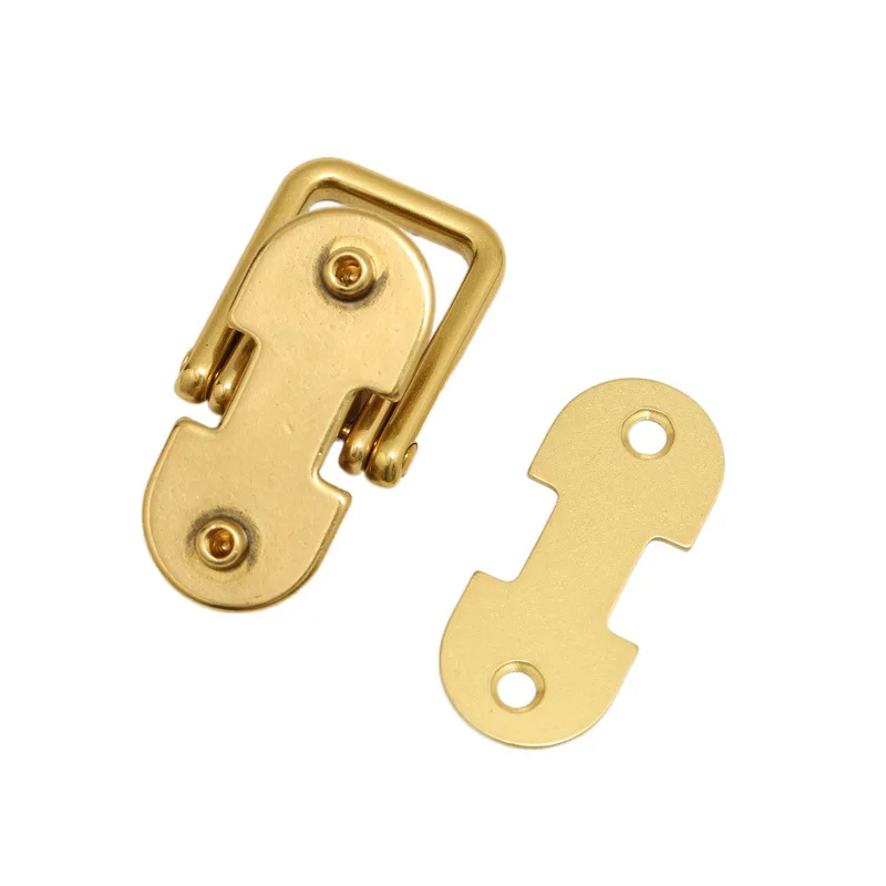 1piece Brass Bag Anchor D Ring Square Ring Bag Hanger Dual-use Connector Arch Bridge for Leather Craft Bag Strap Handle Parts