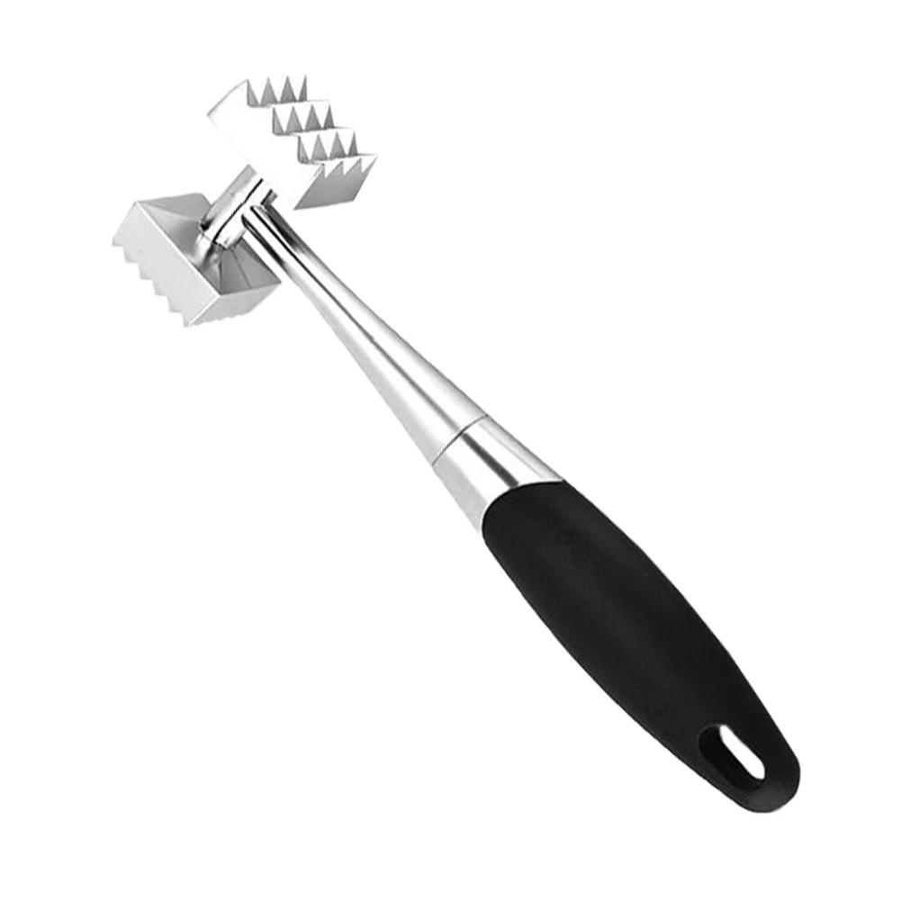 

Meat Mallet Zinc Alloy Solid Meat Hammer Long Handle Dual Sided Kitchen Tenderizer Steak Mallet Zinc Alloy Hammer