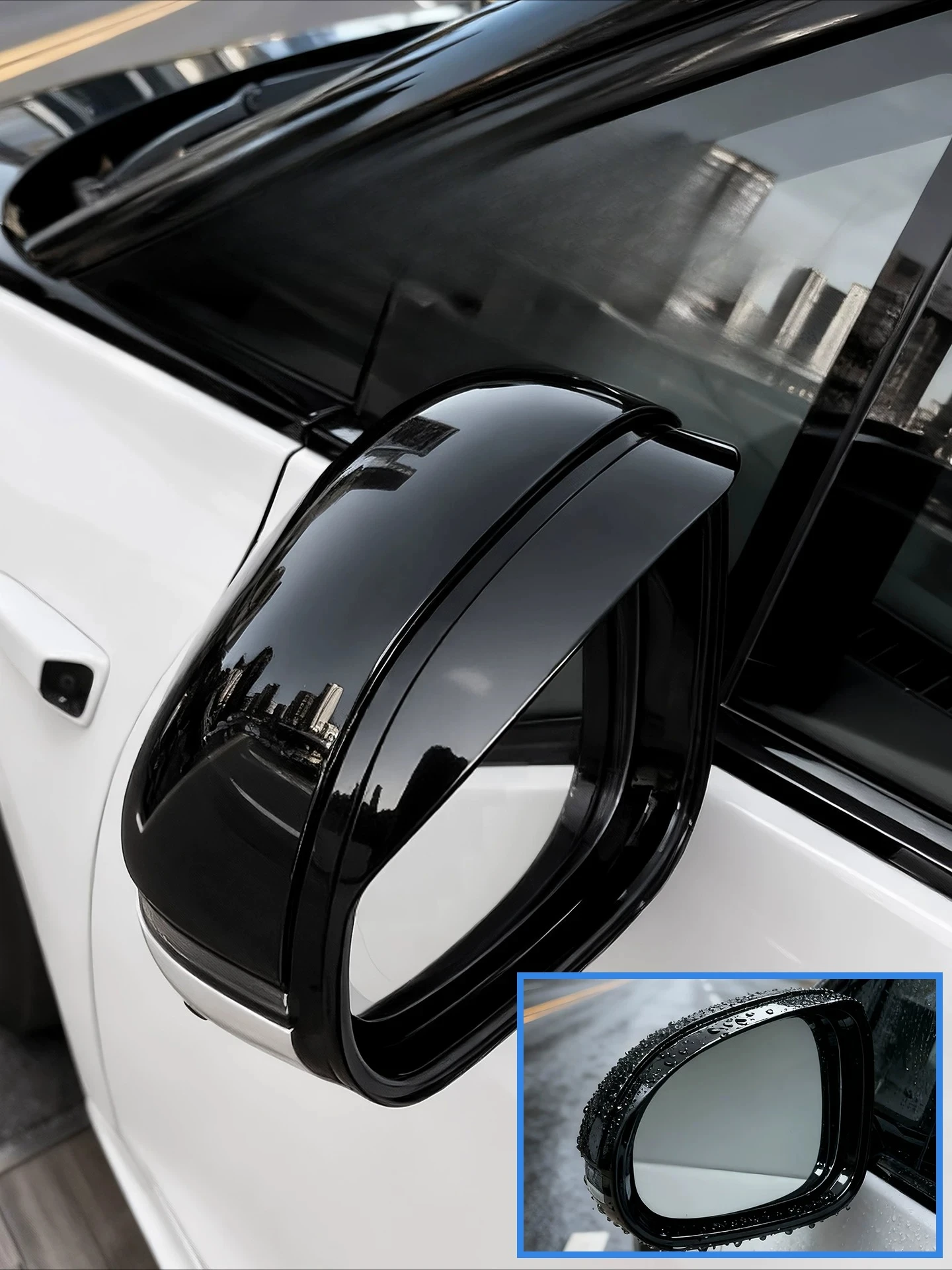 Black Knight Style Side Mirror Cover Caps for Li Auto I6 2025-2026, Gloss Black Door Mirror Trim Cover Car Accessories