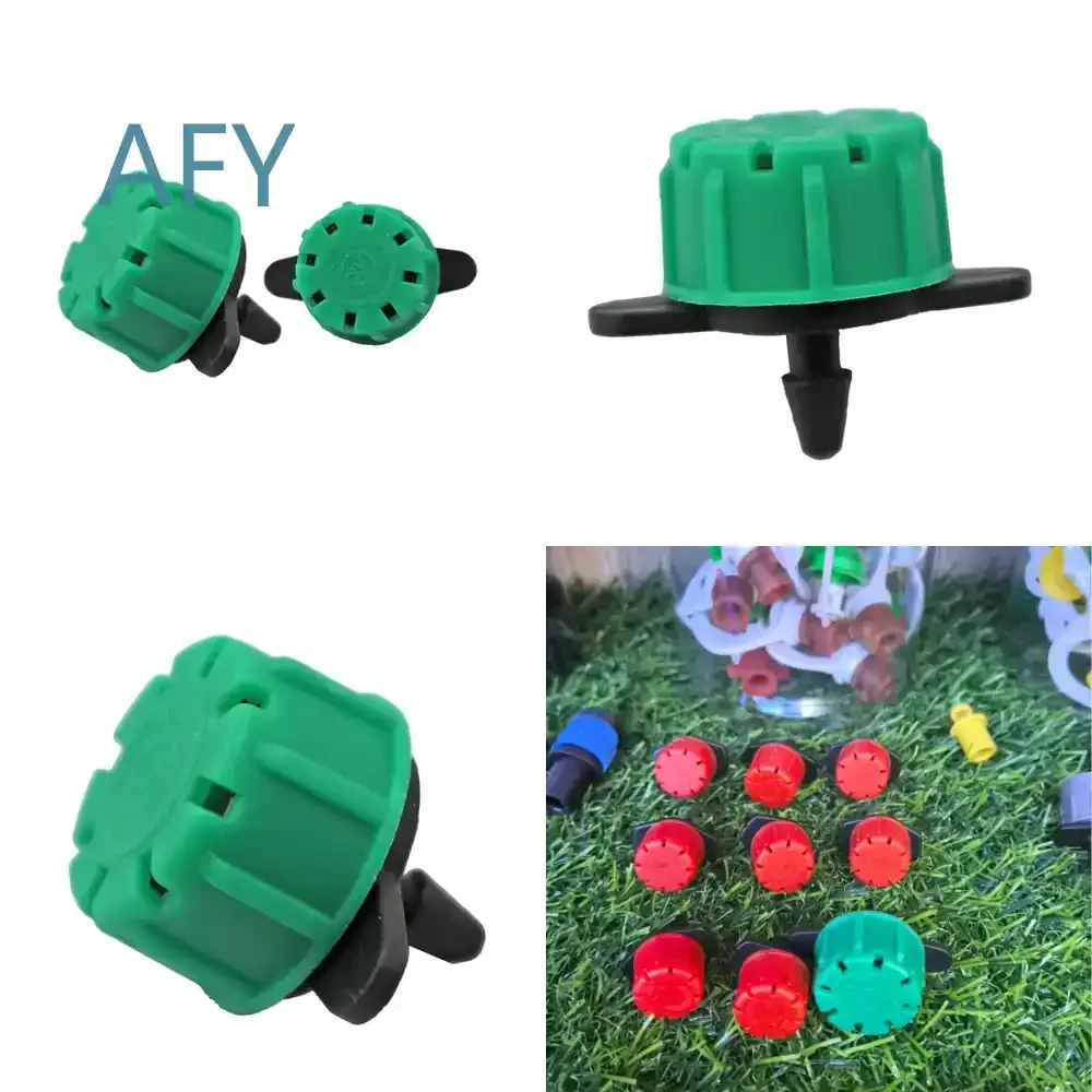 Adjustable 360 Degree Greenhouse Sprinkler for Garden Irrigation with Short Retractable Spring and Dropper for Green Fittings
