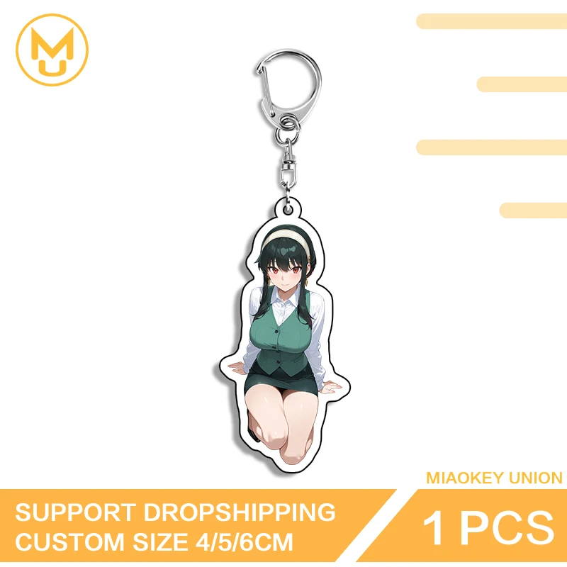 Beautiful Yor Forger Anime Character Playful Enchanting Unique Double Sided Acrylic Key Chains HD Pattern Pretty Jewelry