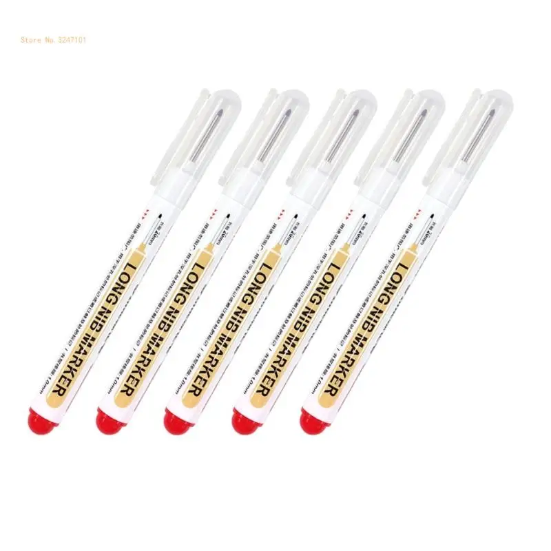 5pcs Long Nib Marker Pen 20mm Head Tip Suitable for Wood Metal Glass Surfaces Dropship