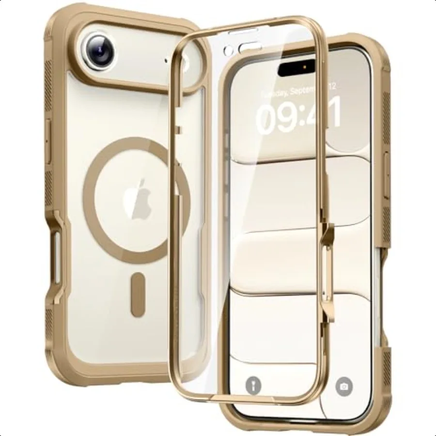 

Магнитный чехол Diaclara для iPhone Air, бампер для всего тела [совместим с MagSafe], военный защищенный от падения чехол со встроенным корпусом