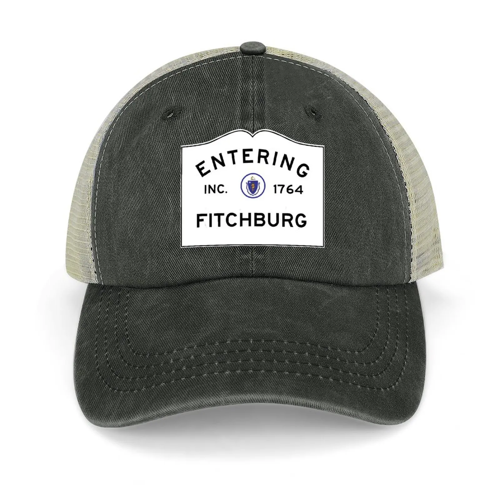 

Entering Fitchburg Massachusetts - Commonwealth of Massachusetts Road Sign Baseball Cap Anime Hat Golf Cap Mens Women's