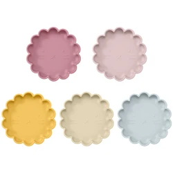 Kleur Kidsbpa Gratis Siliconen Cartoon Schotels Plaat Voor Baby Siliconen Baby Voeding Kom Servies Waterdichte Sucker Bowl Baby Spullen