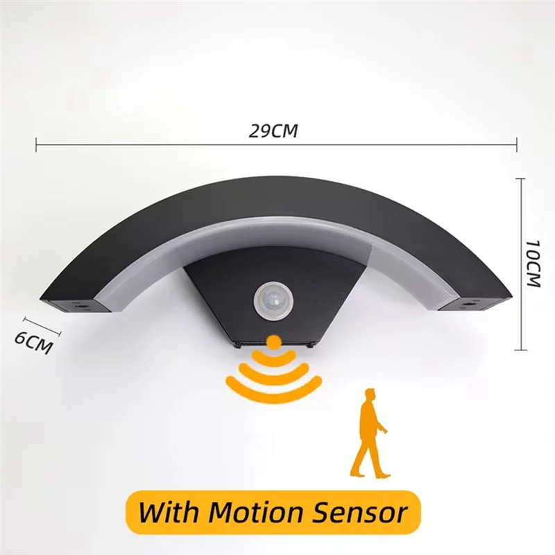 

ABKO-Wall Sconce Light Waterproof Outdoor Indoor With Motion Sensor Garden Corridor Stairs Street Lighting